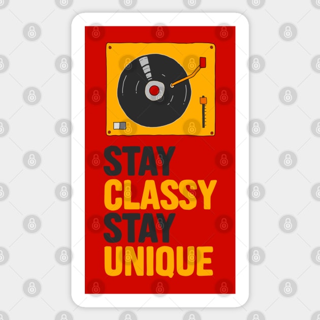 Stay Classy Sticker by machmigo